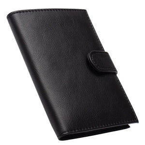 Business Buckle PU Leather Passport Cover Case Travel Holder Wallet
