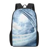 Aircraft Sky Print School Bags for Boys Girls Students Backpacks Kids Book Bag