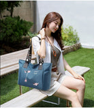 Arrivals Embroidery Women Handbag Nylon Waterproof Casual Tote