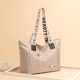 Arrivals Embroidery Women Handbag Nylon Waterproof Casual Tote