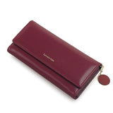 Women Wallet Leather Clutch Money Clip Long Purse Phone Bag Cartera Mujer