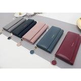Women Wallet Leather Clutch Money Clip Long Purse Phone Bag Cartera Mujer