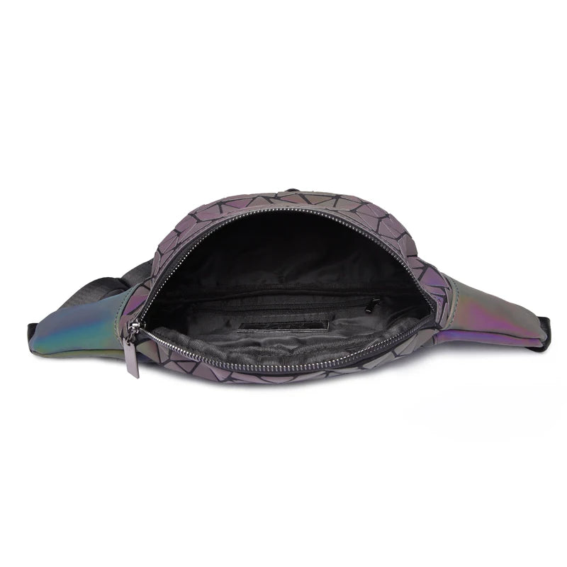 Women Chest Bags Luminous Geometry Waist bag Colorful Fanny Packs