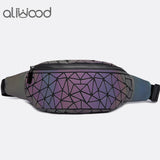 Women Chest Bags Luminous Geometry Waist bag Colorful Fanny Packs