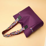 Large Capacity Women Shoulder Bag with Colorful Strap