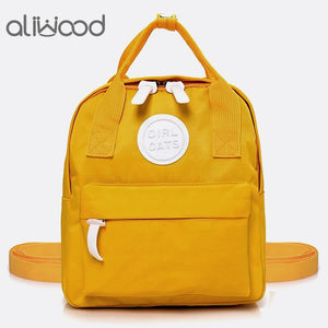 Canvas Backpack School bag Women's Small Backpack for Adolescent Girls