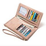 Women's Long Wallet Frosted Zipper Bow Large Capacity Wallet