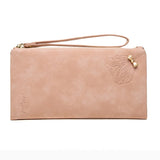 Women's Long Wallet Frosted Zipper Bow Large Capacity Wallet