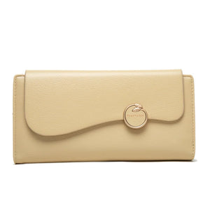 Women's Large Capacity Long Wallet Two Fold Buckle Wallet