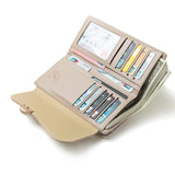 Women's Large Capacity Long Wallet Two Fold Buckle Wallet