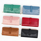 Women's Long Zipper Wallet Stone Card Bag