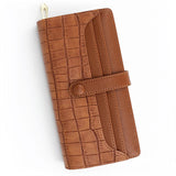 Women's Long Zipper Wallet Stone Card Bag