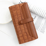 Women's Long Zipper Wallet Stone Card Bag