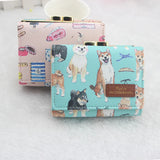 Women's Short Three-Fold Wallet - Animal Print