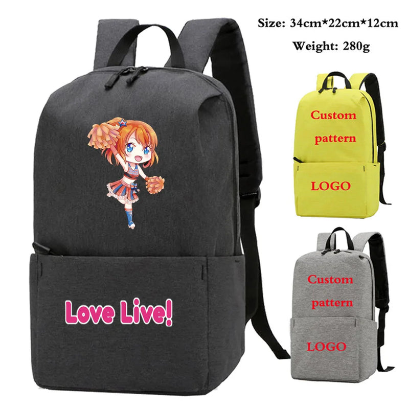 Love Live Backpack Student School Bags Kids Bag Nylon LaptopBag Men Women