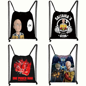 One Punch Man Drawstring Bag Saitama Genos Backpack
