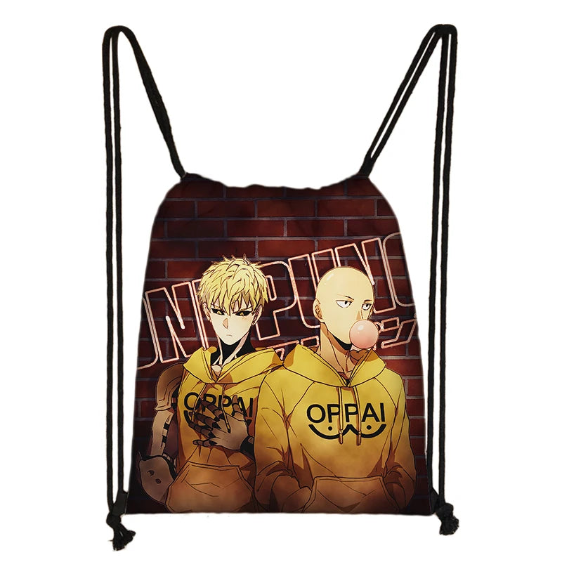 One Punch Man Drawstring Bag Saitama Genos Backpack