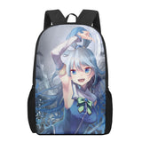 Konosuba Aqua School Bag 3D Printed 16-Inch Backpack for Boys
