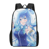 Konosuba Aqua School Bag 3D Printed 16-Inch Backpack for Boys