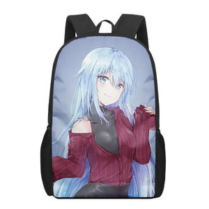 Konosuba Aqua School Bag 3D Printed 16-Inch Backpack for Boys