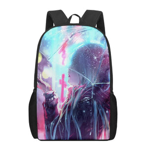 Art Girl Painting Children School Bag Girls Boys Teenager Backpack