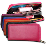 Anti RFID Women's Wallet Leather Card Case
