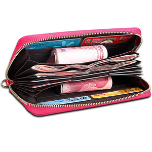 Anti RFID Women's Wallet Leather Card Case