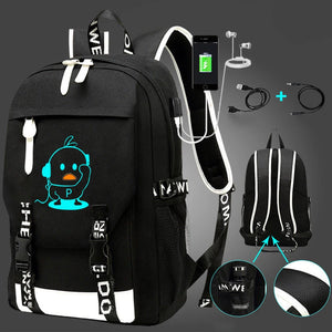 Reflective Waterproof Backpack with USB Charging Port