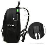 Reflective Waterproof Backpack with USB Charging Port