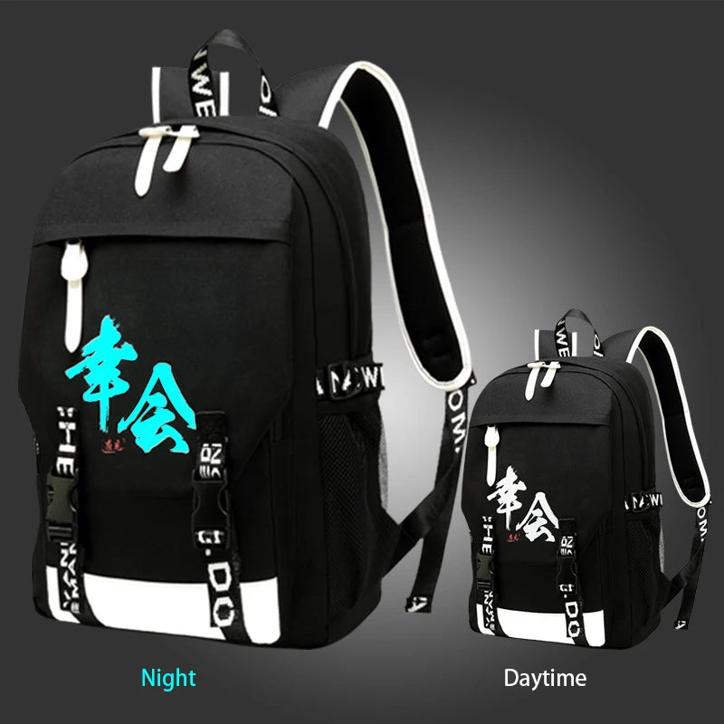 Reflective Waterproof Backpack with USB Charging Port
