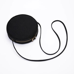 Eco Cotton Canvas Mini Bag Women Shoulder Bags Round Casual Daily Cross Body