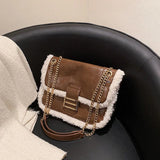 Autumn Winter Lamb Wool Small Bag Women's Underarm Crossbody Bag