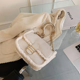 Autumn Winter Lamb Wool Small Bag Women's Underarm Crossbody Bag