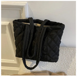 Women's Quilted Shoulder Bag Large Capacity Tote Bag