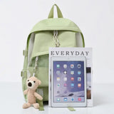 Women Printing Bookbags Middle Student Schoolbag Large Flowers Nylon Bagpack