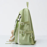 Women Printing Bookbags Middle Student Schoolbag Large Flowers Nylon Bagpack