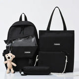 Women Printing Bookbags Middle Student Schoolbag Large Flowers Nylon Bagpack