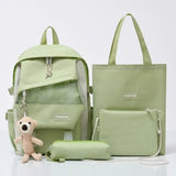 Women Printing Bookbags Middle Student Schoolbag Large Flowers Nylon Bagpack