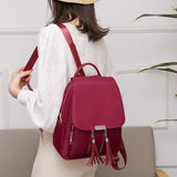 Women's Oxford Shoulder Bag Backpack for School Girls