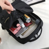 Triple Schoolbag USB Charging Backpack Men Women Business Computer Bag