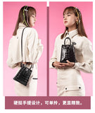 Crocodile Pattern Crossbody Bag, Gradient Color, Phone Bag, Shoulder Bag