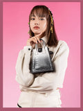 Crocodile Pattern Crossbody Bag, Gradient Color, Phone Bag, Shoulder Bag