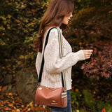 Large Capacity PU Shoulder Messenger Bag Retro Daily Totes Lady Handbags