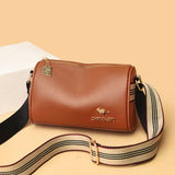 Large Capacity PU Shoulder Messenger Bag Retro Daily Totes Lady Handbags