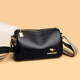 Large Capacity PU Shoulder Messenger Bag Retro Daily Totes Lady Handbags