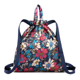 Oxford Floral Backpack Purse for Women Girls Travel Outdoor Storage Bag