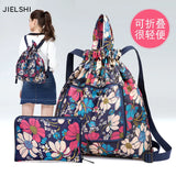 Oxford Floral Backpack Purse for Women Girls Travel Outdoor Storage Bag