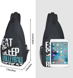 bassyil Volleyball Sling Bag Crossbody Travel Hiking Chest Backpack