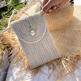 Straw Woven Mini Beach Bag Single Shoulder Messenger Bag