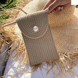 Straw Woven Mini Beach Bag Single Shoulder Messenger Bag